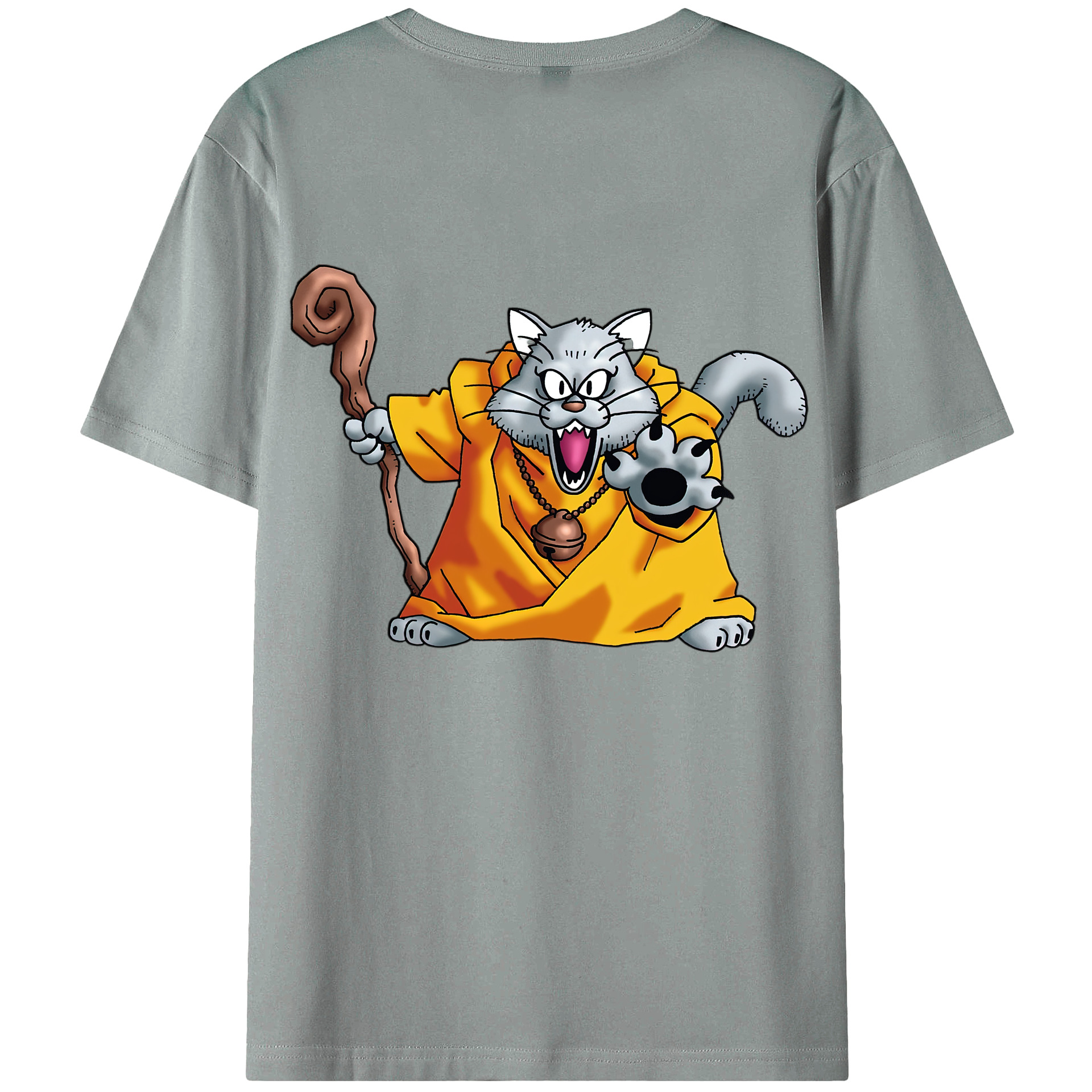 （画像用） ドラゴンクエスト Doragon Kuesuto Dragon Quest 綿100％ メンズ半袖Tシャツ（バックプリント） 通気性